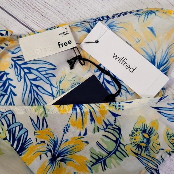 Aritzia Wilfred Free Kempner Lightweight Tie Back Flyaway Tank Top Tropical Sm - Picture 9 of 11